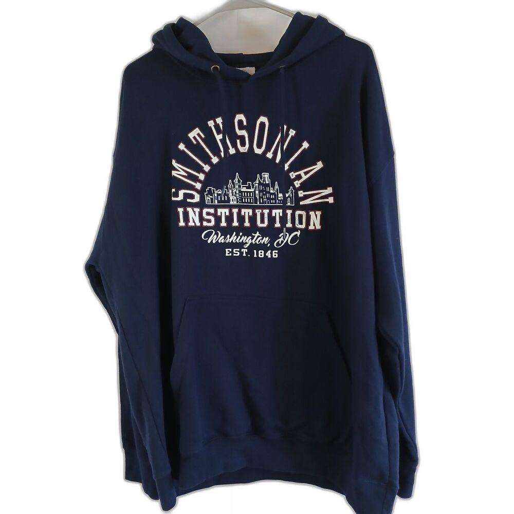 Prairie Mountain hoodie mens dark blue Smithsonian Institution sz 2X cozy